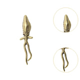 Maxbell Brass Squid Statue Copper Squid Collectible for Cabinet Living Room Tabletop