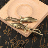Maxbell Brass Squid Statue Copper Squid Collectible for Cabinet Living Room Tabletop