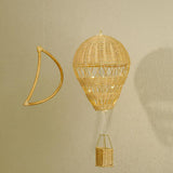 Maxbell Rattan Hot Air Balloon Backdrop Wall Decor for Office Wedding Party