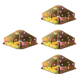 Maxbell 4Pcs Folding Flip Top Hinges Edge Hinges for Computer Desk Butler Tray Doors 15.5x5.5x0.15cm