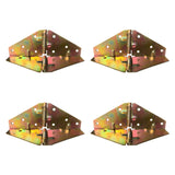 Maxbell 4Pcs Folding Flip Top Hinges Edge Hinges for Computer Desk Butler Tray Doors 15.5x5.5x0.15cm