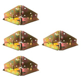 Maxbell 4Pcs Folding Flip Top Hinges Edge Hinges for Computer Desk Butler Tray Doors 15.5x5.5x0.15cm