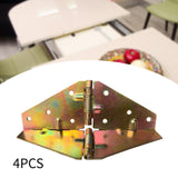 Maxbell 4Pcs Folding Flip Top Hinges Edge Hinges for Computer Desk Butler Tray Doors 15.5x5.5x0.15cm