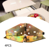 Maxbell 4Pcs Folding Flip Top Hinges Edge Hinges for Computer Desk Butler Tray Doors 20x6.5x0.2cm