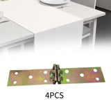 Maxbell 4Pcs Folding Flip Top Hinges Edge Hinges for Computer Desk Butler Tray Doors 16.2x3.1cm