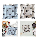 Maxbell Cloth Bow Printed Coaster Dinnerware Tabletop Protection for Cafe Pot Blue