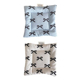 Maxbell Cloth Bow Printed Coaster Dinnerware Tabletop Protection for Cafe Pot Blue