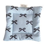 Maxbell Cloth Bow Printed Coaster Dinnerware Tabletop Protection for Cafe Pot Blue
