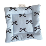 Maxbell Cloth Bow Printed Coaster Dinnerware Tabletop Protection for Cafe Pot Blue