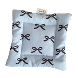 Maxbell Cloth Bow Printed Coaster Dinnerware Tabletop Protection for Cafe Pot Blue