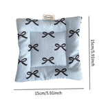 Maxbell Cloth Bow Printed Coaster Dinnerware Tabletop Protection for Cafe Pot Blue