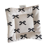Maxbell Cloth Bow Printed Coaster Dinnerware Tabletop Protection for Cafe Pot White