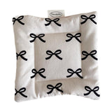 Maxbell Cloth Bow Printed Coaster Dinnerware Tabletop Protection for Cafe Pot White