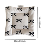 Maxbell Cloth Bow Printed Coaster Dinnerware Tabletop Protection for Cafe Pot White