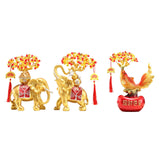 Maxbell Resin Statue Collection Gifts Prosperity Figurine for Indoor Bedroom Desktop Elephant