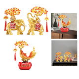 Maxbell Resin Statue Collection Gifts Prosperity Figurine for Indoor Bedroom Desktop Elephant