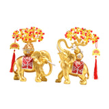 Maxbell Resin Statue Collection Gifts Prosperity Figurine for Indoor Bedroom Desktop Elephant