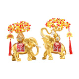 Maxbell Resin Statue Collection Gifts Prosperity Figurine for Indoor Bedroom Desktop Elephant