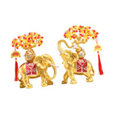 Maxbell Resin Statue Collection Gifts Prosperity Figurine for Indoor Bedroom Desktop Elephant