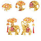 Maxbell Resin Statue Collection Gifts Prosperity Figurine for Indoor Bedroom Desktop Elephant