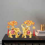 Maxbell Resin Statue Collection Gifts Prosperity Figurine for Indoor Bedroom Desktop Elephant