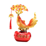 Maxbell Resin Statue Collection Gifts Prosperity Figurine for Indoor Bedroom Desktop Fish