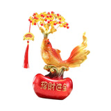 Maxbell Resin Statue Collection Gifts Prosperity Figurine for Indoor Bedroom Desktop Fish