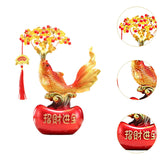 Maxbell Resin Statue Collection Gifts Prosperity Figurine for Indoor Bedroom Desktop Fish