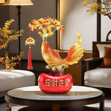 Maxbell Resin Statue Collection Gifts Prosperity Figurine for Indoor Bedroom Desktop Fish