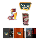 Maxbell Bar Light up Signs Wall Sign Home Living Room Cafe Kitchen Easy Setup Plaque Beer Bar