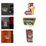Maxbell Bar Light up Signs Wall Sign Home Living Room Cafe Kitchen Easy Setup Plaque Beer Bar