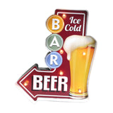 Maxbell Bar Light up Signs Wall Sign Home Living Room Cafe Kitchen Easy Setup Plaque Beer Bar