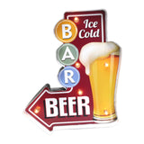 Maxbell Bar Light up Signs Wall Sign Home Living Room Cafe Kitchen Easy Setup Plaque Beer Bar