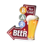 Maxbell Bar Light up Signs Wall Sign Home Living Room Cafe Kitchen Easy Setup Plaque Beer Bar