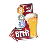 Maxbell Bar Light up Signs Wall Sign Home Living Room Cafe Kitchen Easy Setup Plaque Beer Bar