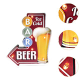 Maxbell Bar Light up Signs Wall Sign Home Living Room Cafe Kitchen Easy Setup Plaque Beer Bar