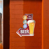 Maxbell Bar Light up Signs Wall Sign Home Living Room Cafe Kitchen Easy Setup Plaque Beer Bar