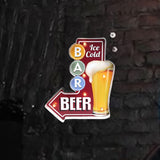 Maxbell Bar Light up Signs Wall Sign Home Living Room Cafe Kitchen Easy Setup Plaque Beer Bar