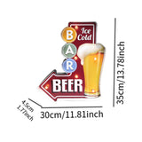Maxbell Bar Light up Signs Wall Sign Home Living Room Cafe Kitchen Easy Setup Plaque Beer Bar
