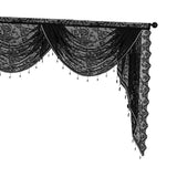 Maxbell Waterfall Window Valance Elegant Vintage Design for Living Room Kitchen Cafe Width 150cm
