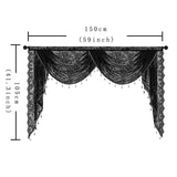 Maxbell Waterfall Window Valance Elegant Vintage Design for Living Room Kitchen Cafe Width 150cm