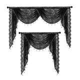 Maxbell Waterfall Window Valance Elegant Vintage Design for Living Room Kitchen Cafe Width 150cm