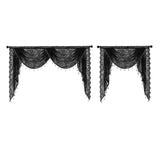 Maxbell Waterfall Window Valance Elegant Vintage Design for Living Room Kitchen Cafe Width 150cm
