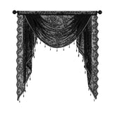 Maxbell Waterfall Window Valance Elegant Vintage Design for Living Room Kitchen Cafe Width 150cm