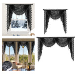 Maxbell Waterfall Window Valance Elegant Vintage Design for Living Room Kitchen Cafe Width 150cm