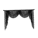 Maxbell Waterfall Window Valance Elegant Vintage Design for Living Room Kitchen Cafe Width 150cm