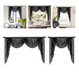 Maxbell Waterfall Window Valance Elegant Vintage Design for Living Room Kitchen Cafe Width 150cm