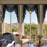 Maxbell Waterfall Window Valance Elegant Vintage Design for Living Room Kitchen Cafe Width 150cm