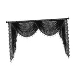 Maxbell Waterfall Window Valance Elegant Vintage Design for Living Room Kitchen Cafe Width 150cm