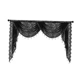 Maxbell Waterfall Window Valance Elegant Vintage Design for Living Room Kitchen Cafe Width 150cm